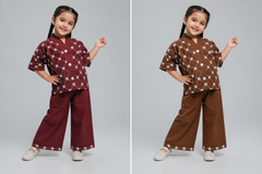 Girls Embroidered Poplin 2 Piece Suit – Stylish Kids Outfit