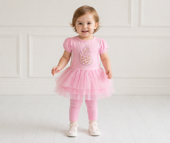 Barbie Fine Jersey Baby Girl Dress – Soft Pink Tutu Style