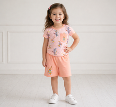 Girls Cartoon Printed Summer Co-Ord Set – Fine Jersey Fabric