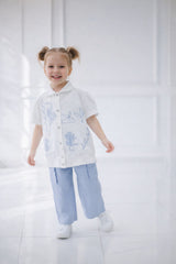 MiniWorld Girls Stylish Summer Outfit (Shirt & Pants Set) – Available in S, M, L