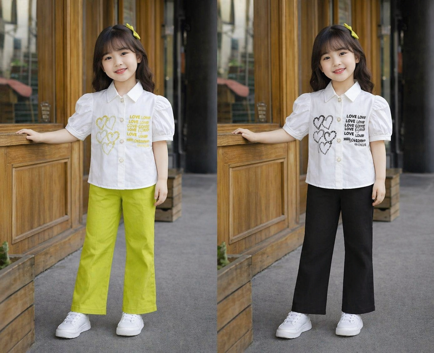 Pear Kids Cotton Pant Shirt Set for Girls