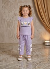 Girls 2 Pcs Cute Princess Outfit – China Yarn Cotrai Fabric