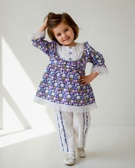 Girls 2 Pcs Poplin Outfit – Embroidery Button Work