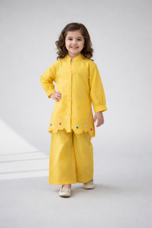 Girls Embroidered Suit – Kaya Cutting Work