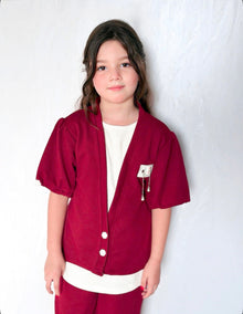 Kids 3 Piece Casual Co-Ord Set (6–8 Years) | T-Shirt, Cardigan & Wide Leg Pants