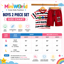 Baby Boys Journey Begins Bear Summer Co-Ord Set | 2 Piece Cotton Outfit