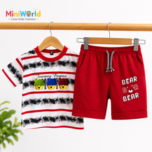 Baby Boys Journey Begins Bear Summer Co-Ord Set | 2 Piece Cotton Outfit