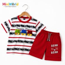 Baby Boys Journey Begins Bear Summer Co-Ord Set | 2 Piece Cotton Outfit